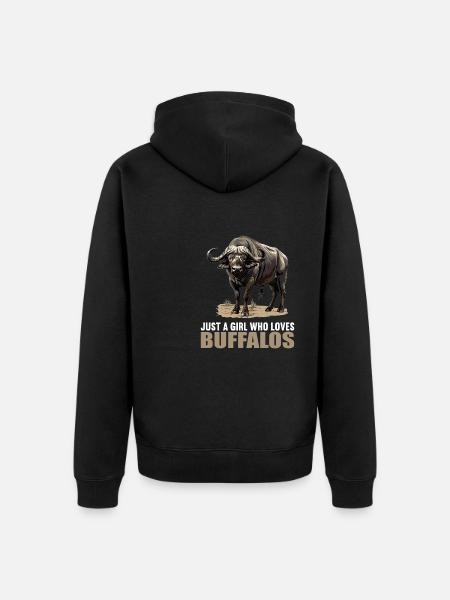 Buffalos Buffalo Büffel - Unisex Premium Organic Zip Hoodie - black