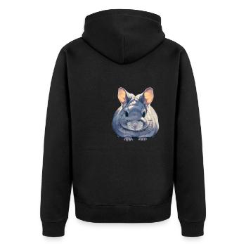 Chinchillas Chinchilla - Veste à capuche bio Premium Unisexe - noir - Dos - Nico (187cm)