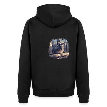 Chinchillas Chinchilla - Veste à capuche bio Premium Unisexe - noir - Dos - Nico (187cm)