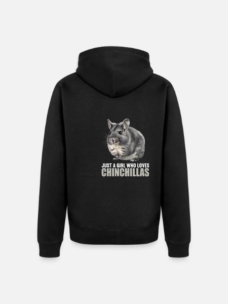 Chinchillas Chinchilla - Unisex Premium Organic Zip Hoodie - black
