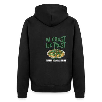 En croûte de la casserole de haricots verts We Trust - Veste à capuche bio Premium Unisexe - noir - Dos - Nico (187cm)