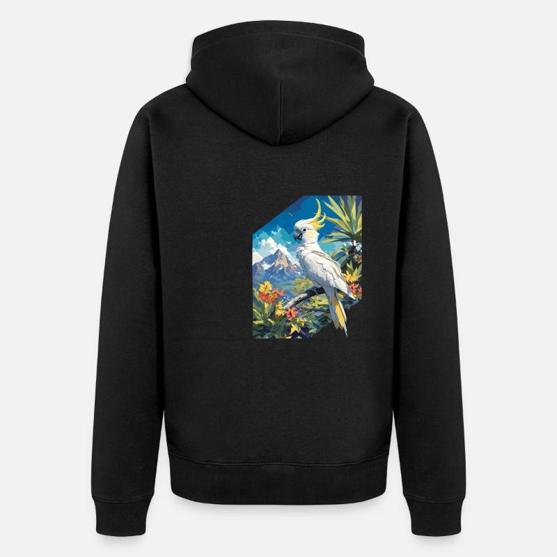 Cacatoès Cacatoès Cacatoès - Veste à capuche bio Premium Unisexe - noir