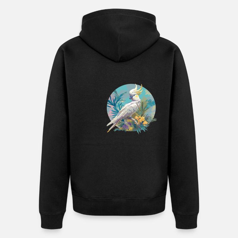 Cacatoès Cacatoès Cacatoès - Veste à capuche bio Premium Unisexe - noir