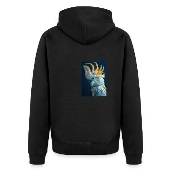 Cockatoo Cockatoos Cockatoo - Unisex Premium Organic Zip Hoodie - black - Back - Nico (187cm)