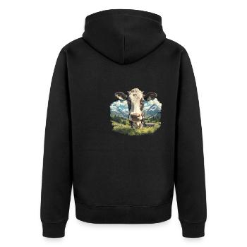 Vaches Vache - Veste à capuche bio Premium Unisexe - noir - Dos - Nico (187cm)