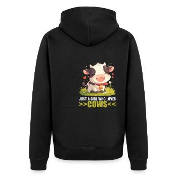 Vaches Vache - Veste à capuche bio Premium Unisexe - noir - Dos - Nico (187cm)
