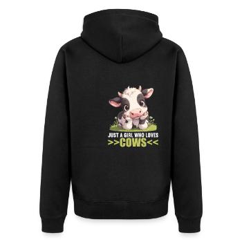 Vaches Vache - Veste à capuche bio Premium Unisexe - noir - Dos - Nico (187cm)
