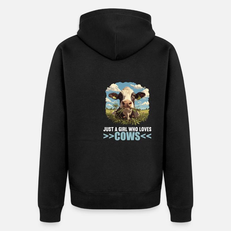 Vaches Vache - Veste à capuche bio Premium Unisexe - noir