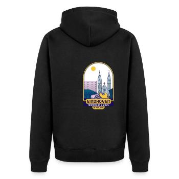 Eindhoven, Marathon – 2025 - Netherlands - Unisex Premium Organic Zip Hoodie - black - Back - Nico (187cm)