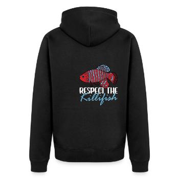 Respect de l’aquarium de poissons tropicaux Killifish - Veste à capuche bio Premium Unisexe - noir - Dos - Nico (187cm)