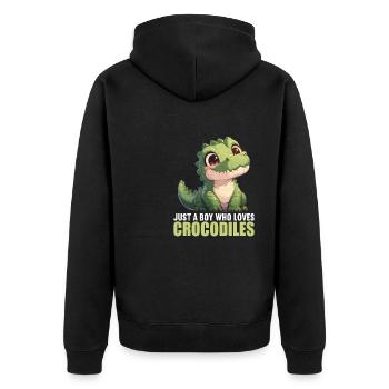 Crocodiles Crocodile - Veste à capuche bio Premium Unisexe - noir - Dos - Nico (187cm)