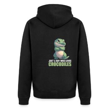 Crocodiles Crocodile - Veste à capuche bio Premium Unisexe - noir - Dos - Nico (187cm)