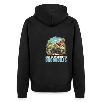 Crocodiles Crocodile - Veste à capuche bio Premium Unisexe - noir - Dos - Nico (187cm)