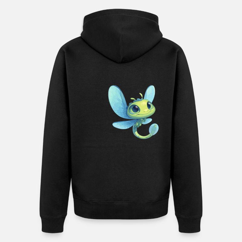 Libellules Libellule - Veste à capuche bio Premium Unisexe - noir