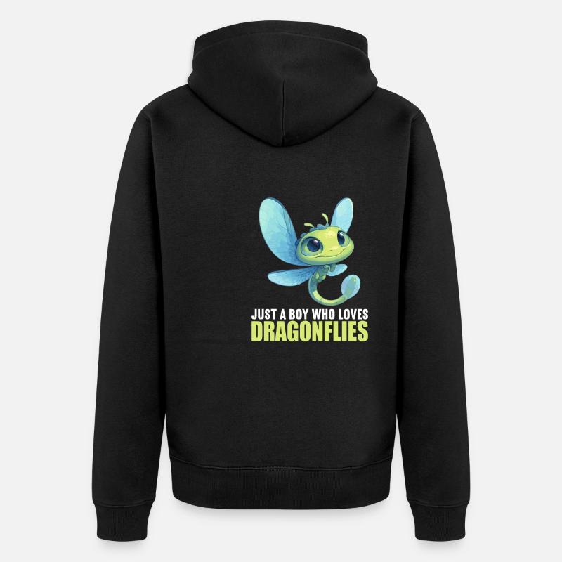 Libellules Libellule - Veste à capuche bio Premium Unisexe - noir