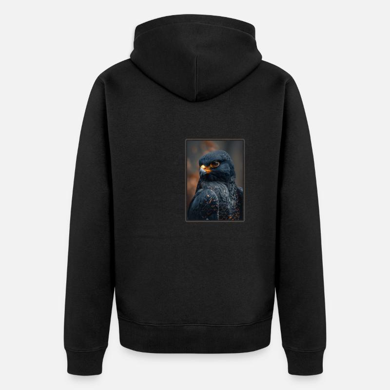Faucon Faucon - Veste à capuche bio Premium Unisexe - noir