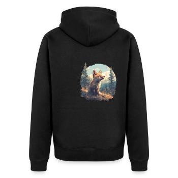 Renards Renard - Veste à capuche bio Premium Unisexe - noir - Dos - Nico (187cm)