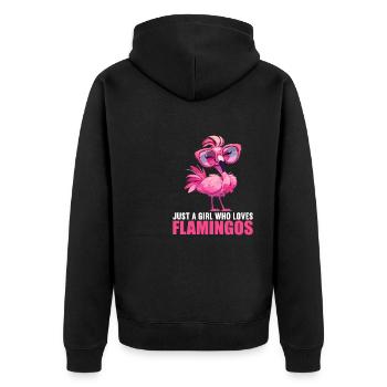 Flamants roses Flamant rose - Veste à capuche bio Premium Unisexe - noir - Dos - Nico (187cm)