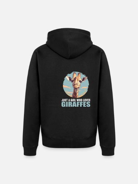 Giraffen Giraffe - Unisex Premium Bio Zip Hoodie - Schwarz