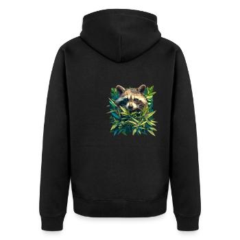 Ratons laveurs Raton laveur - Veste à capuche bio Premium Unisexe - noir - Dos - Nico (187cm)