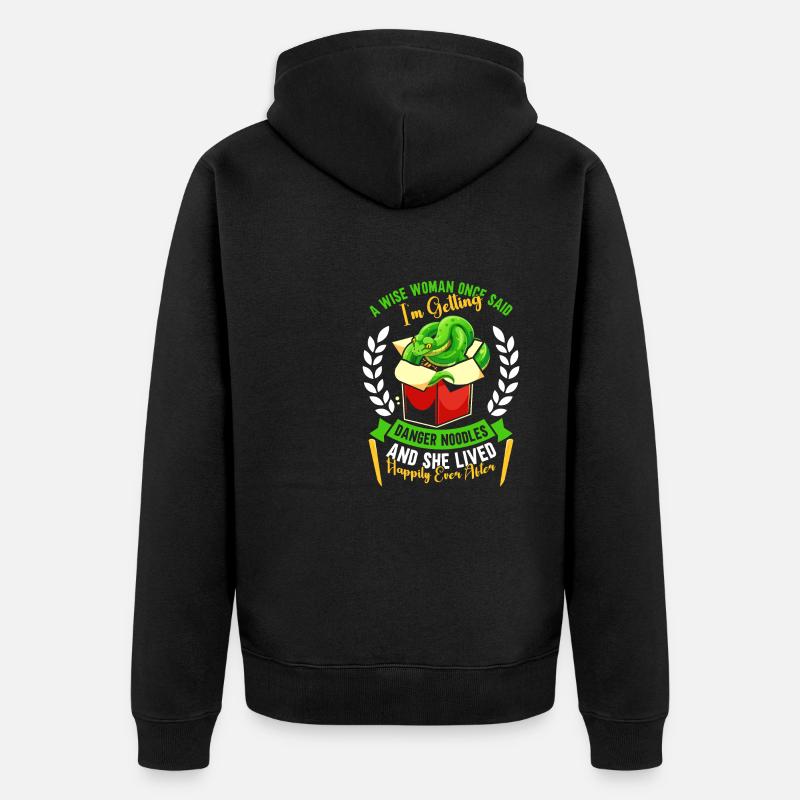 Green Tree Python - Unisex Premium Bio Zip Hoodie - Schwarz