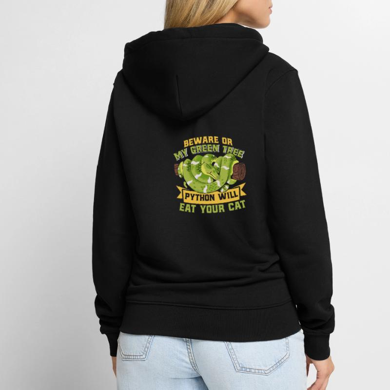 Green Tree Python Unisex Premium Organic Zip Hoodie
