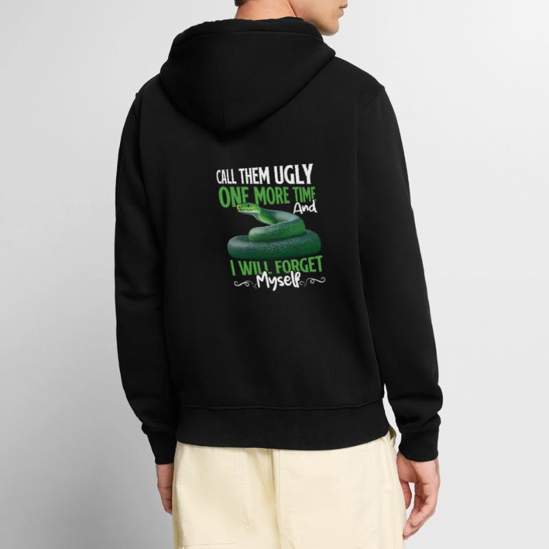 Green Tree Python Unisex Premium Organic Zip Hoodie