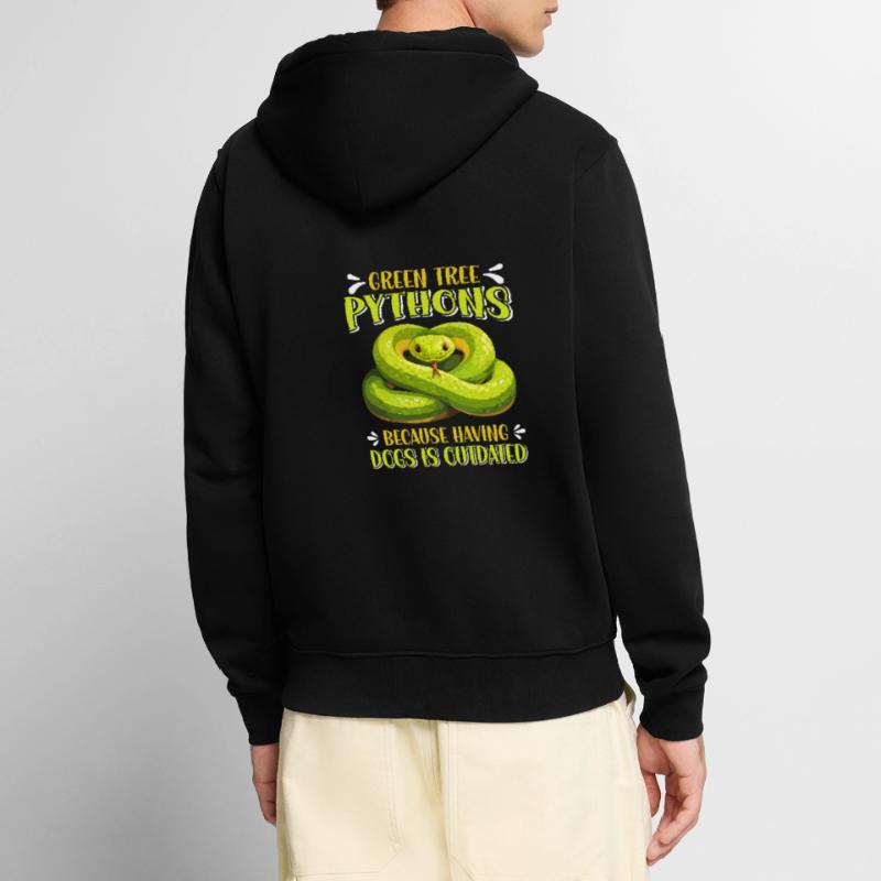Green Tree Python Unisex Premium Organic Zip Hoodie
