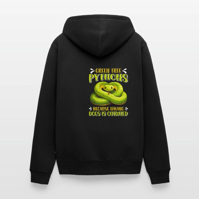 Green Tree Python Unisex Premium Organic Zip Hoodie