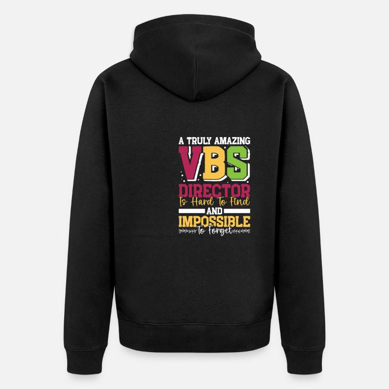 École biblique de vacances, VBS - Veste à capuche bio Premium Unisexe - noir