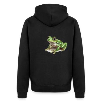 Grenouilles Grenouilles - Veste à capuche bio Premium Unisexe - noir - Dos - Nico (187cm)
