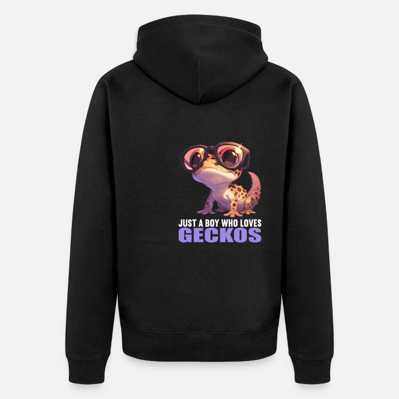 Geckos Geckos - Veste à capuche bio Premium Unisexe - noir