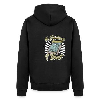 Sardines, Pêche, Poisson - Veste à capuche bio Premium Unisexe - noir - Dos - Nico (187cm)