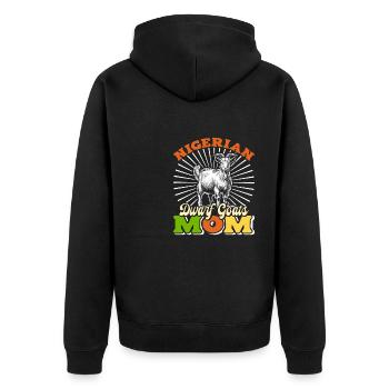 Goat lovers, Nigerian pygmy goats - Unisex Premium Organic Zip Hoodie - black - Back - Nico (187cm)