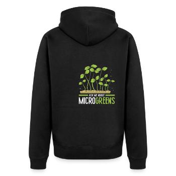 Micro-pousses Micro-pousses - Veste à capuche bio Premium Unisexe - noir - Dos - Nico (187cm)