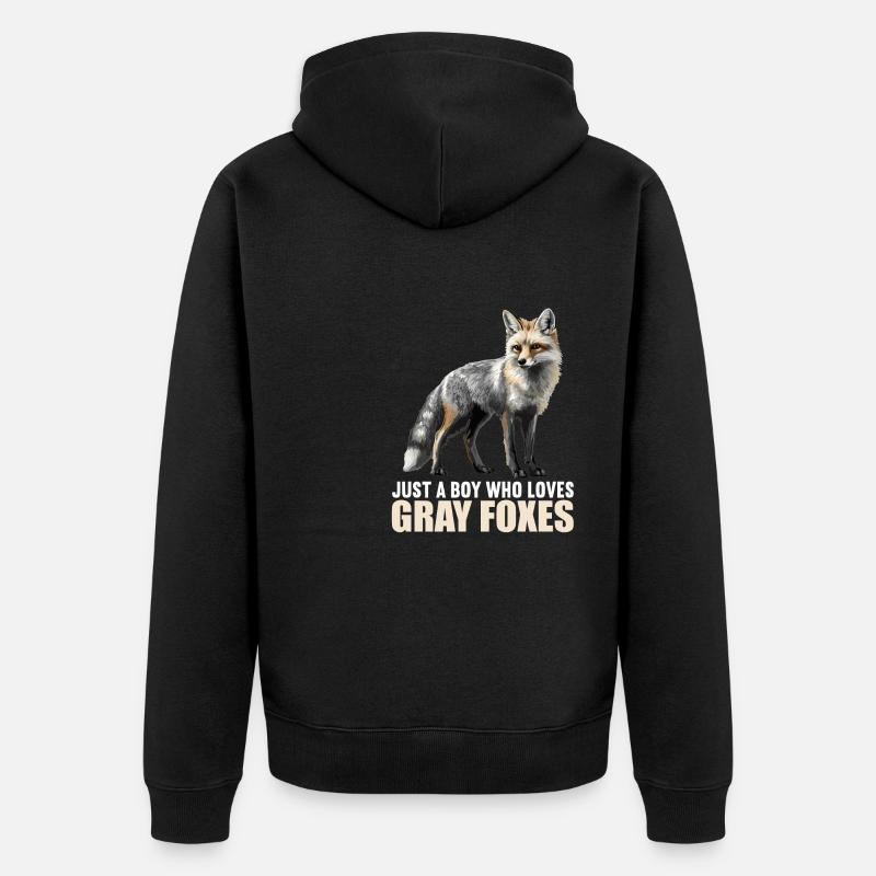 Renards gris Renard gris - Veste à capuche bio Premium Unisexe - noir