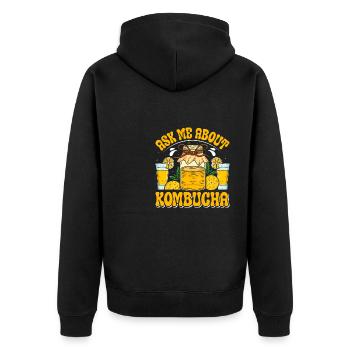 Boissons fermentées Kombucha Scoby - Veste à capuche bio Premium Unisexe - noir - Dos - Nico (187cm)