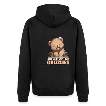 Grizzlis Ours grizzly - Veste à capuche bio Premium Unisexe - noir - Dos - Nico (187cm)
