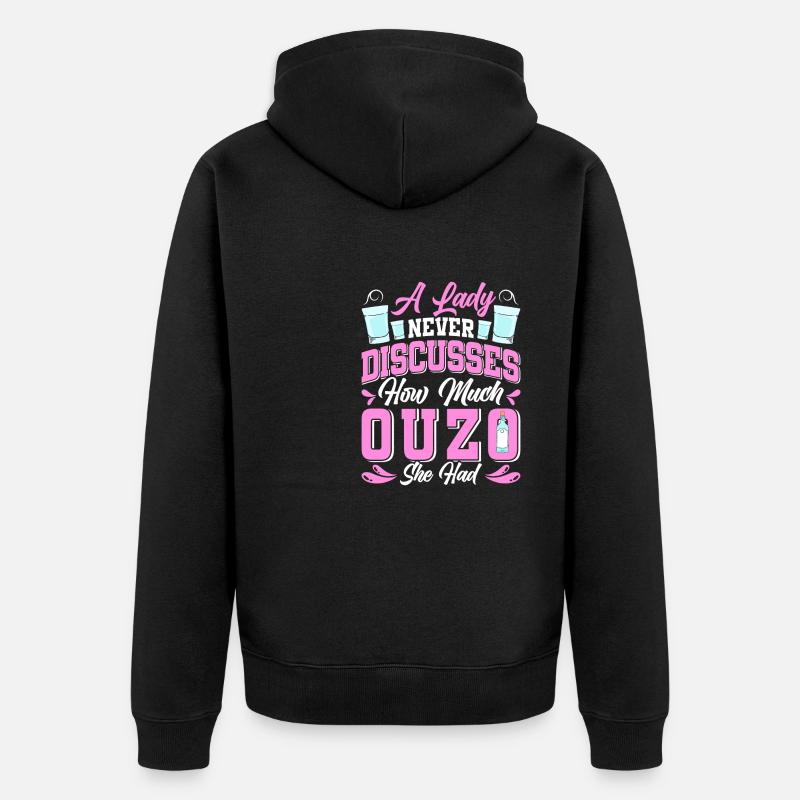 Grèce Ouzo - Veste à capuche bio Premium Unisexe - noir