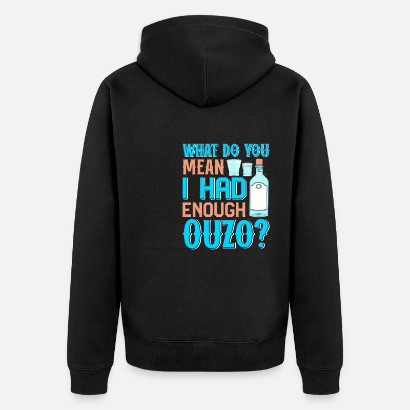Grèce Ouzo - Veste à capuche bio Premium Unisexe - noir