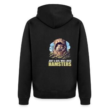 Hamster - Veste à capuche bio Premium Unisexe - noir - Dos - Nico (187cm)