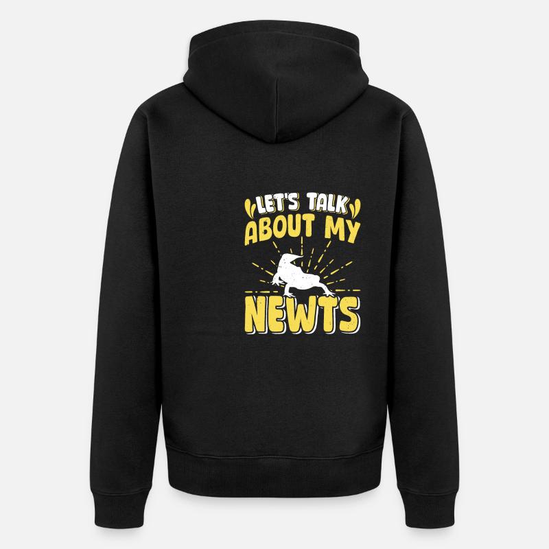 Newt - Unisex Premium Organic Zip Hoodie - black