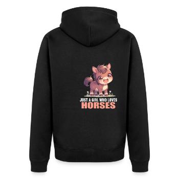 Chevaux Cheval - Veste à capuche bio Premium Unisexe - noir - Dos - Nico (187cm)