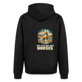Chevaux Cheval - Veste à capuche bio Premium Unisexe - noir - Dos - Nico (187cm)