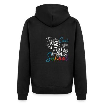 Too Cool For School Stem Sped Education Llama - Unisex Premium Organic Zip Hoodie - black - Back - Nico (187cm)