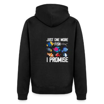 Juste un poisson de plus, je vous promets l’aquascaping - Veste à capuche bio Premium Unisexe - noir - Dos - Nico (187cm)