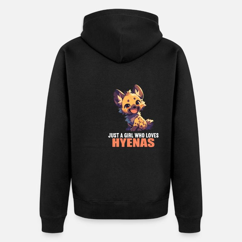 Hyänen Hyäne - Unisex Premium Bio Zip Hoodie - Schwarz