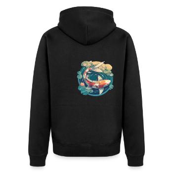 Koi Koi Carpe - Veste à capuche bio Premium Unisexe - noir - Dos - Nico (187cm)