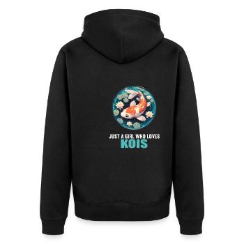 Koi Koi Carpe - Veste à capuche bio Premium Unisexe - noir - Dos - Nico (187cm)