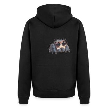 Araignée sauteuse Springspinnen Springspinne - Veste à capuche bio Premium Unisexe - noir - Dos - Nico (187cm)